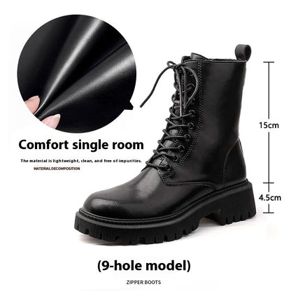Height-increasing Martain Thick Bottom Hot Motorcycle Boots
