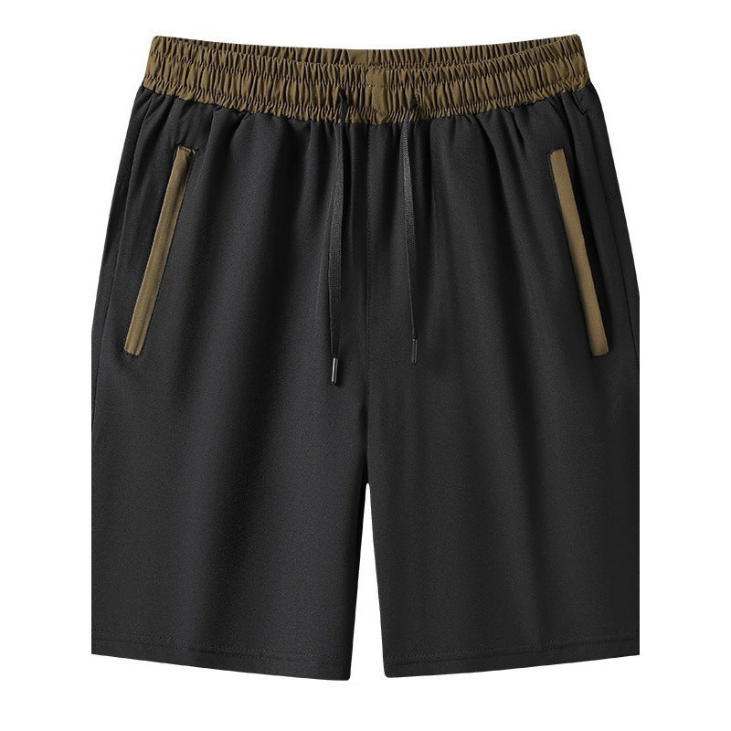 Men's Wide Waist Color Cropped Pants Casual Loose Track Pants