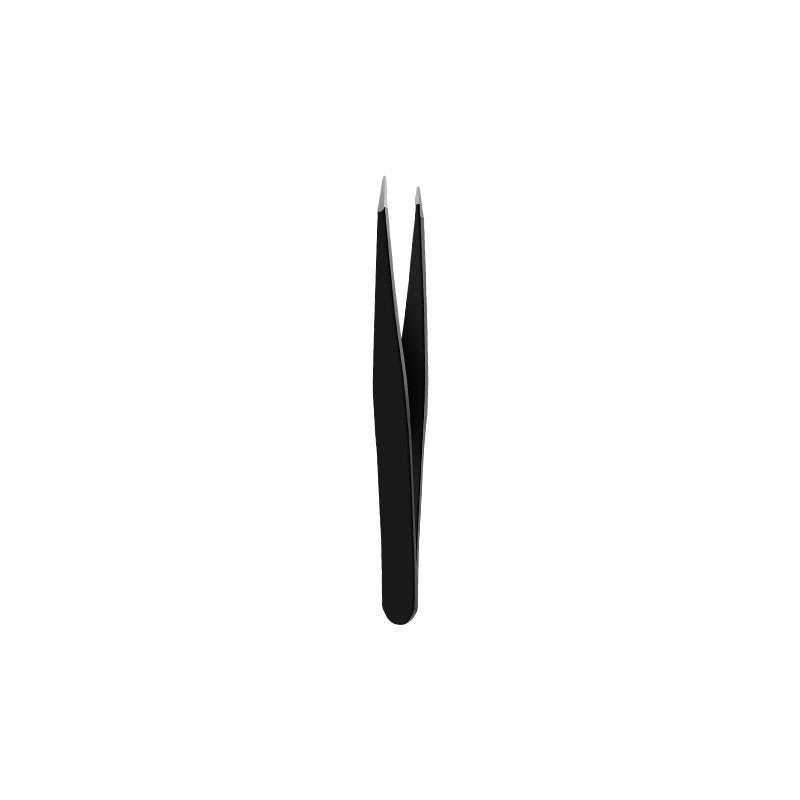 Stainless Steel Eyebrow Tweezers Black Flat Hairs Puller Beauty Makeup Tool