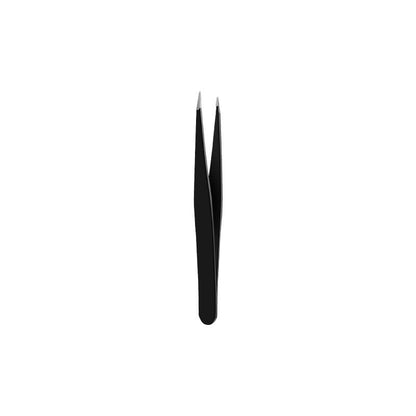 Stainless Steel Eyebrow Tweezers Black Flat Hairs Puller Beauty Makeup Tool