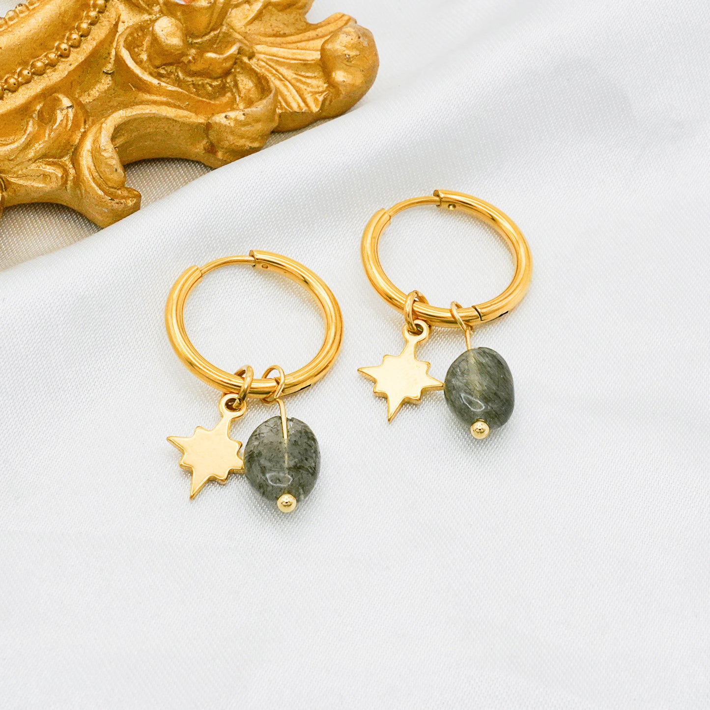 European And American New Amazonite Earrings Jewelry