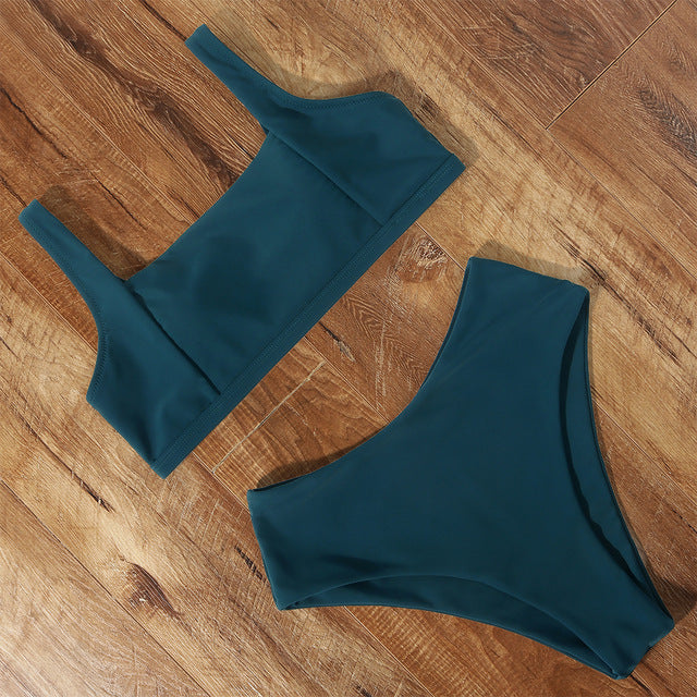 High Waist Bikini Leopard Bikini Women Push Up Swimsuit