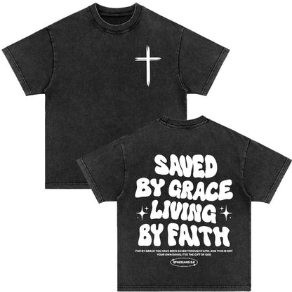 An Sngth Bible Verse Retro Washed T-shirt
