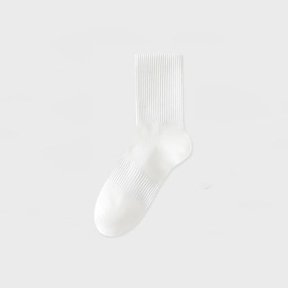 Men's Summer Thin Mesh Breathable White Socks