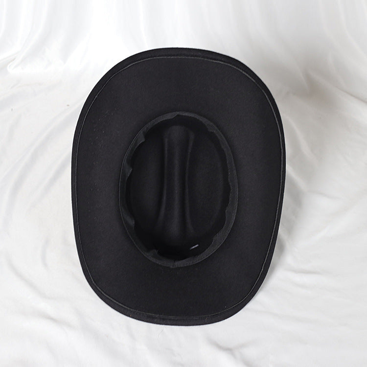 Wide Brim Western Denim Top Hat