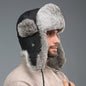 Rabbit Fur Unisex Thickened Warm Ear Protection Cold-proof Outdoor Hat