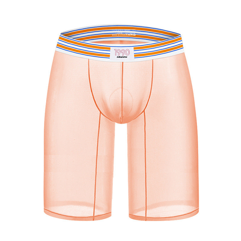 Men's Sexy Thread Cotton Fabric High Fork Low Waist Sports Hip Lifting