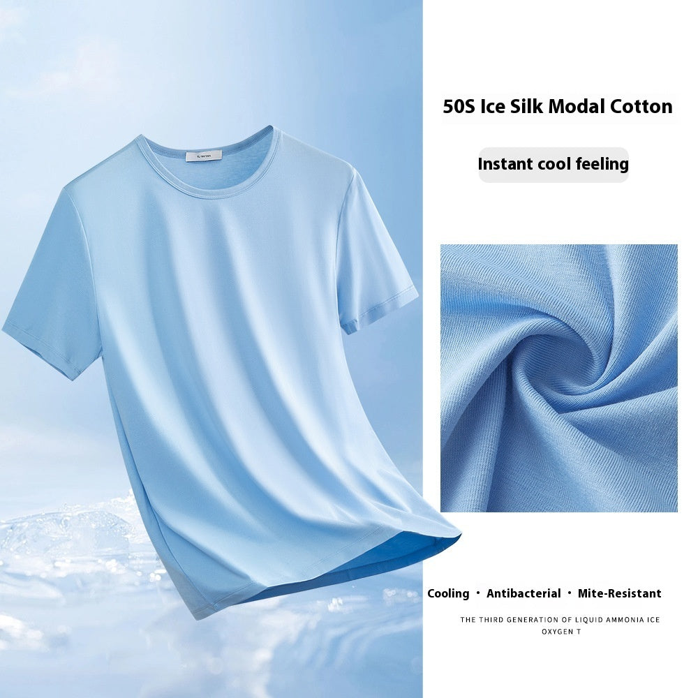 Ice Silk New Upgrade Modal Short-sleeved T-shirt Men