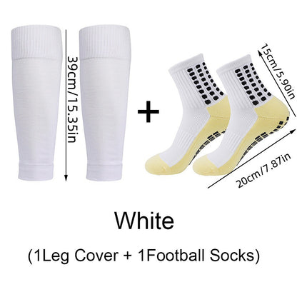 Sports Soccer Socks Knee Pad Mid-calf Glue Dispensing Non-slip