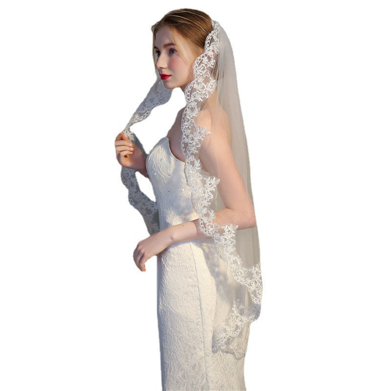 Bridal Headdress High-end Car Bone Lace Off White Wedding Accessories