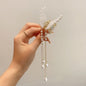Antique Tassel Large Pearl Clip Metal Hairpin