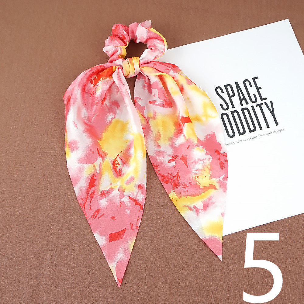 French Pig Intestine Hair Ring Ribbon Head Rope Girl