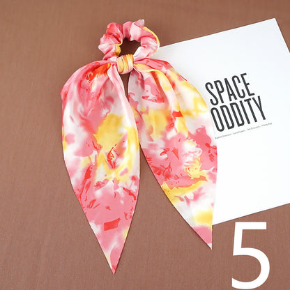 French Pig Intestine Hair Ring Ribbon Head Rope Girl