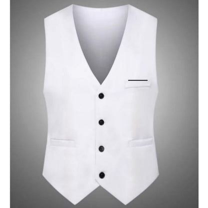 Men's Solid Color British Fashion Suit Vest