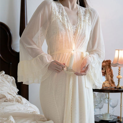 Sexy Sling Nightdress Women's Wedding Bridal Gown Suit Outerwear Homewear Women's Fashion