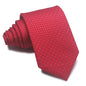 8CM Polyester Jacquard Striped Tie Men's Business Formal Red Black Blue