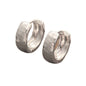Texture Round Ring Earrings Stylish Simple And Versatile