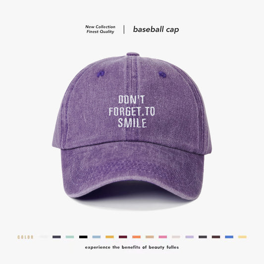 Washed Baseball For Men And Women Sun-poof Peaked Cap