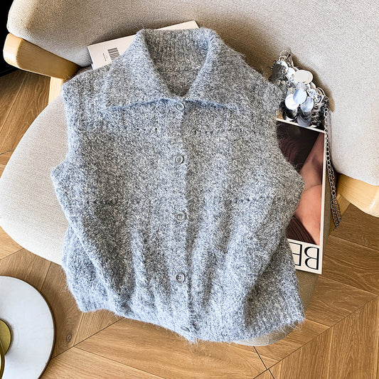 Design Sense Twist Knitted Vest Women