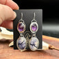 Retro Geometric Enamel Personalized Earrings
