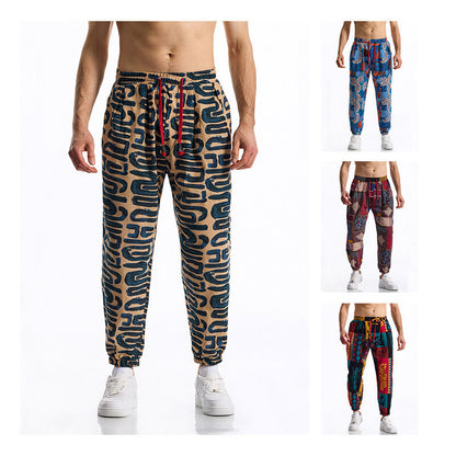 Men's Fashion Casual Printed Plus Size Casual Pants