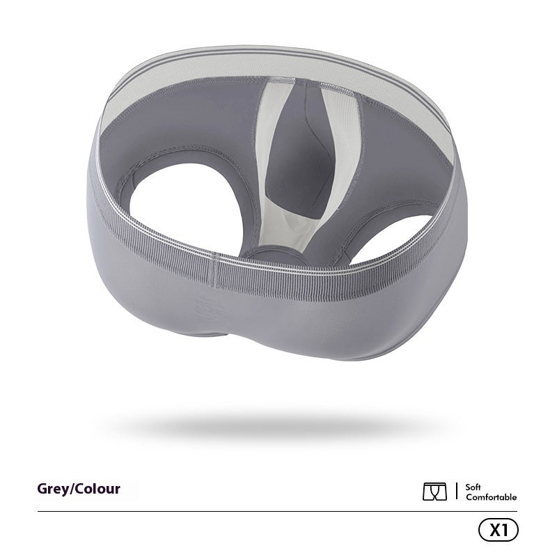 Scrotal Support Men's Underpants U Convex Anti-moving Ice Silk Boxer