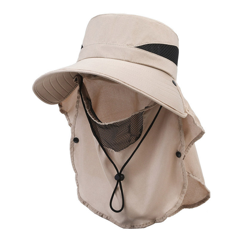 Hat Men's Sun-shade Fisherman Hat Big Brim Sun-proof Fishing Hat