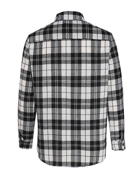 Teenage Men's Checked Long-sleeved Casual Shirt