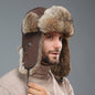 Rabbit Fur Unisex Thickened Warm Ear Protection Cold-proof Outdoor Hat
