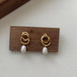 S925 Sterling Silver Double Layer Circle Ear Studs