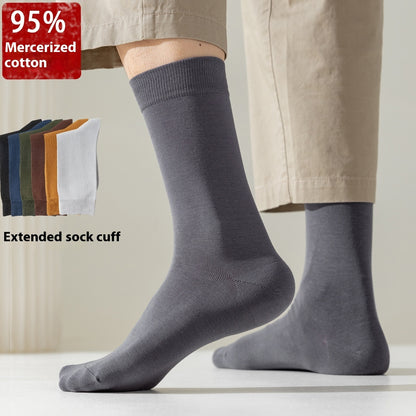 Mid-calf Spring And Autumn Pure Cotton Business Men Socks