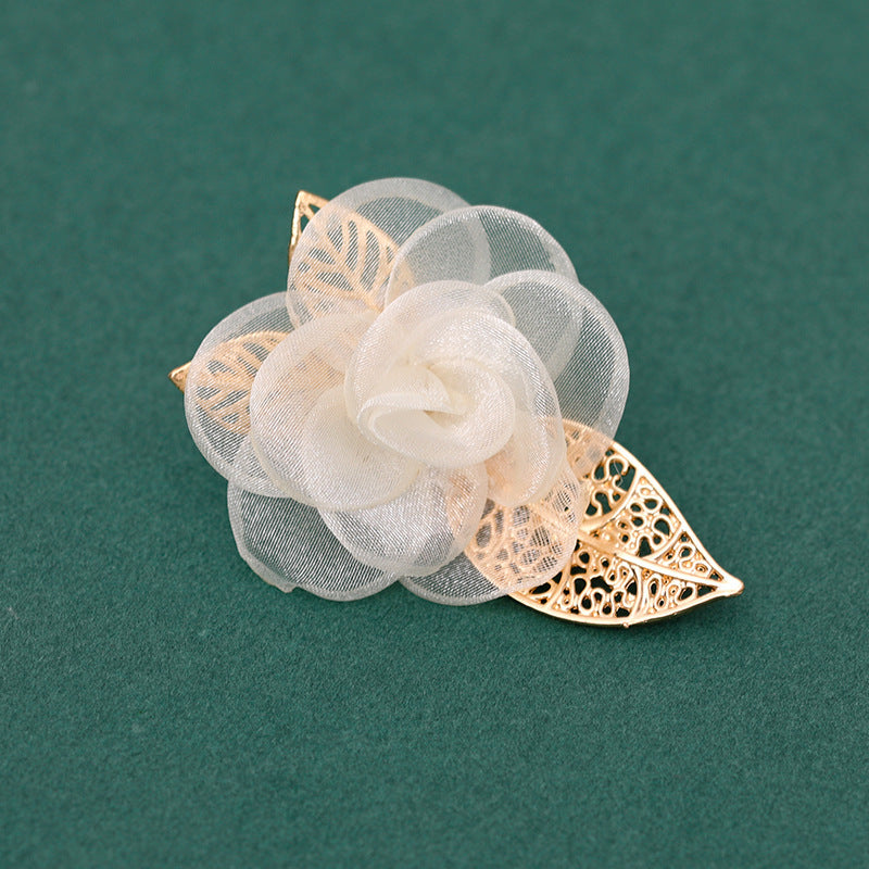 Golden Champagne Dried Flower Rose Bride Wedding Groom Corsage