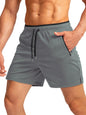 Men's Running Short Belt Zipper Pocket Quick-drying Gym Exercise Lightweight