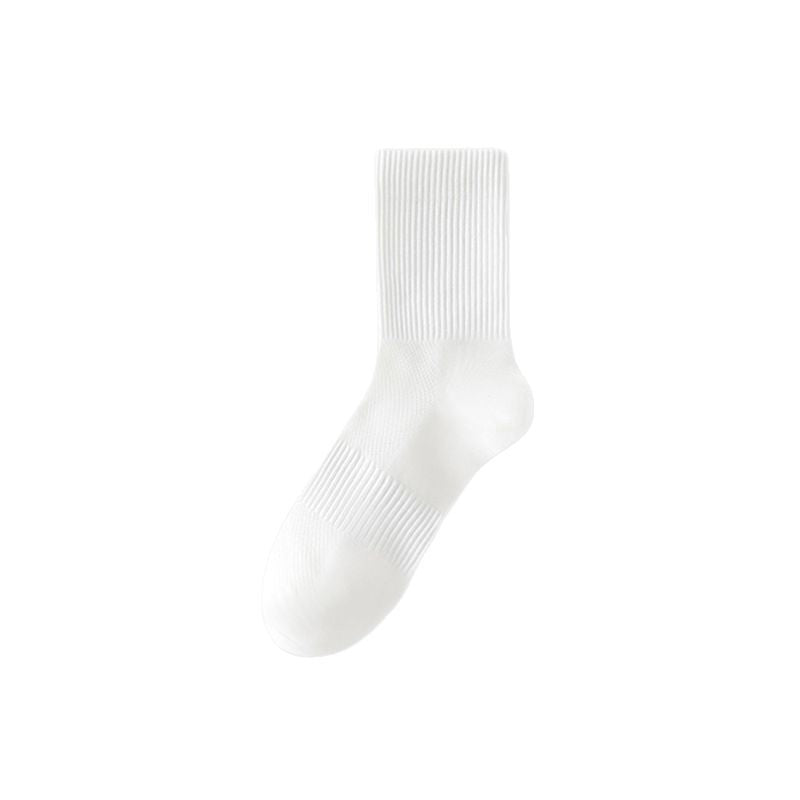Men's Summer Thin Mesh Breathable White Socks