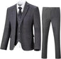 Men's Herringbone Pattern Slim Three Pieces Work Suit