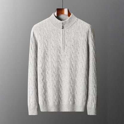 Jacquard Double-strand Thickened Long-sleeved Sweater