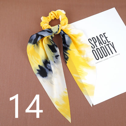 French Pig Intestine Hair Ring Ribbon Head Rope Girl