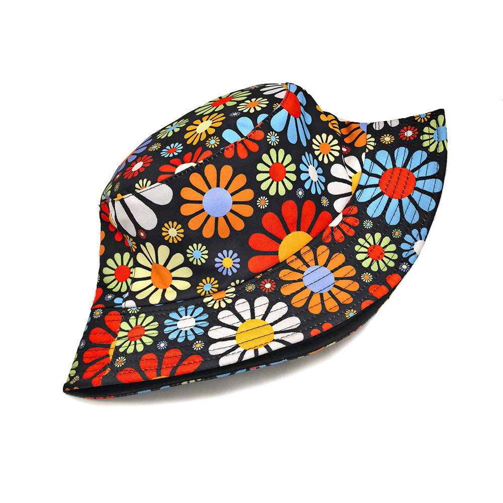 Colorful Flowers Bucket Hat Sun Hat