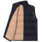 Winter Fleece Lined Coat Men's Outdoor Keep Warm Vest Jacket