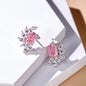 Citrine Tourmaline Socialite Style Stud Earrings