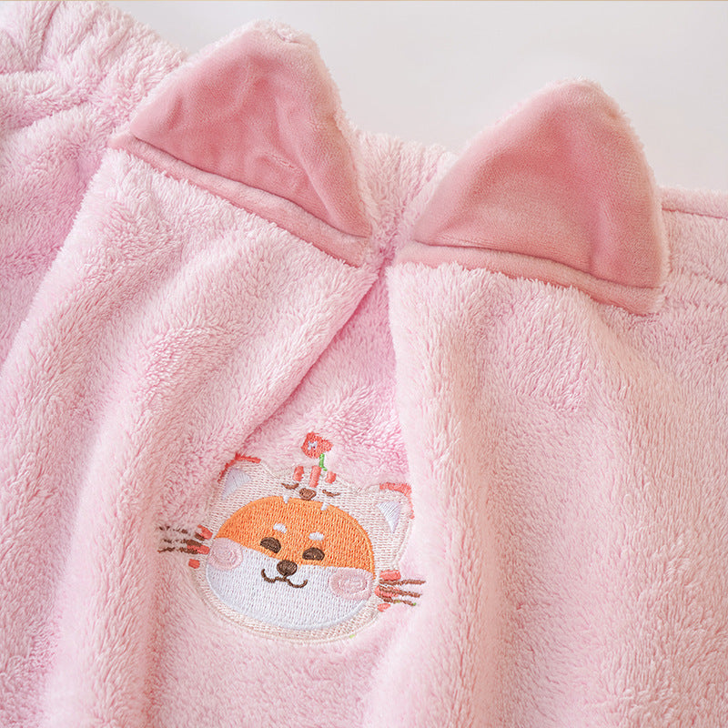 Cartoon Bath Towel Set Female Strong Water-absorbing Quick-drying