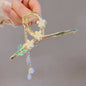 Antique Tassel Large Pearl Clip Metal Hairpin