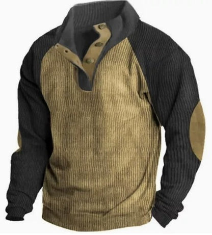 Men's Casual Printed Pullover Sweatshirt Knitwear