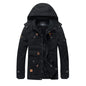 Men's Fleece Padded Jacket Mid-length Hooded Jacket