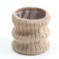 Twist Wide Striped Fleece-lined Knitting Scarf For Men