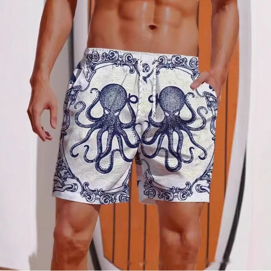 Men's Versatile Casual Loose 3D Printed Shorts