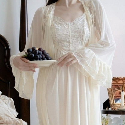 Sexy Sling Nightdress Women's Wedding Bridal Gown Suit Outerwear Homewear Women's Fashion