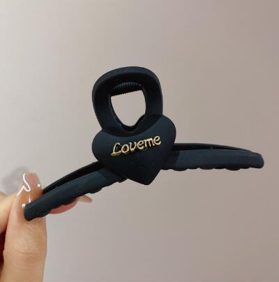 Large Frosted Texture, Simple Peach Heart Cross Wash Face And Head Hairpin