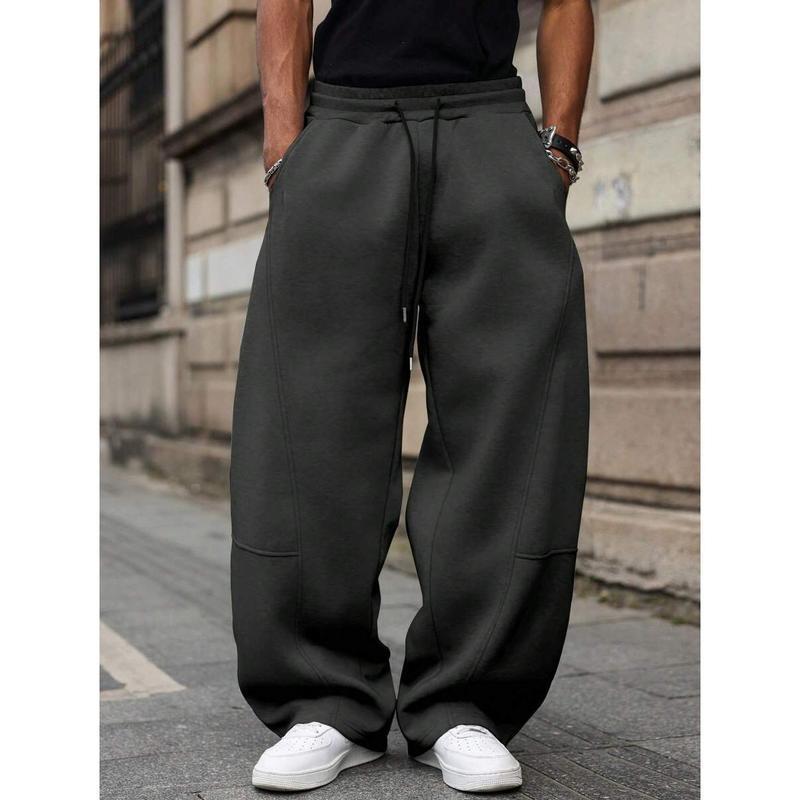 Men's Straight High Waist Casual Pants