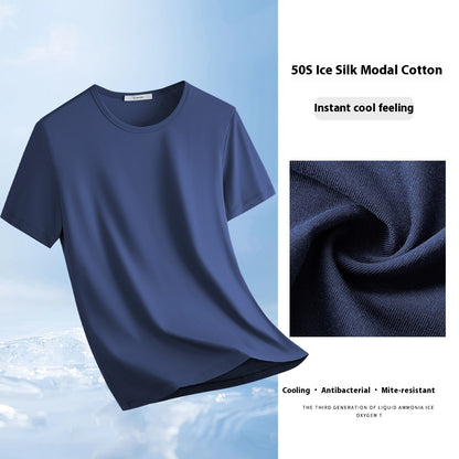 Ice Silk New Upgrade Modal Short-sleeved T-shirt Men